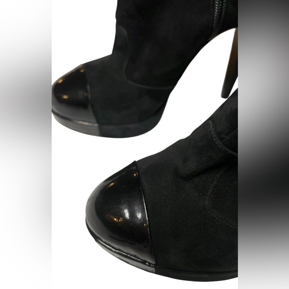 Chanel CC Platform Cap-Toe Booties size 36 $1800 - Picture 5 of 13
